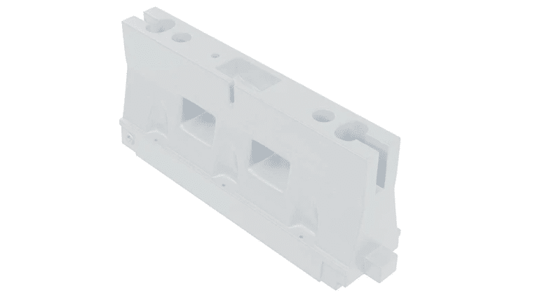 Water/Sand Ballastable Roadway Jersey Barrier – 32 in. H x 72 in. L x 18 in. W, 75 lbs – White | Rental