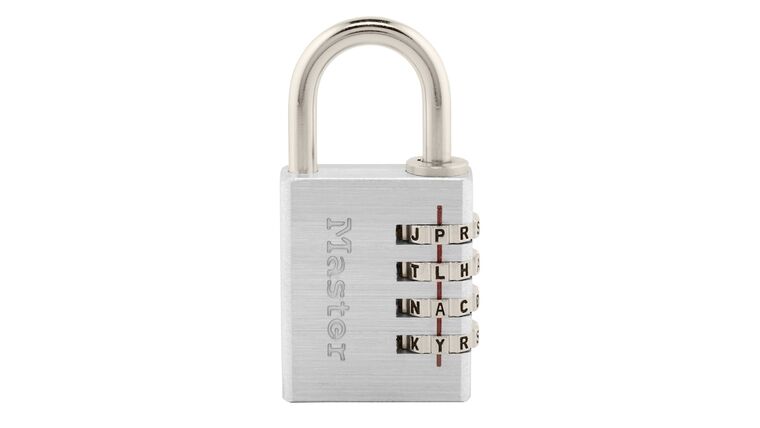 Master Lock Resettable Letter 7/8-in Shackle x 1.57-in Width Aluminum Combination Padlock | Rental Master Lock Resettable Letter 7/8-in Shackle x 1.57-in Width Aluminum Combination Padlock | Rental