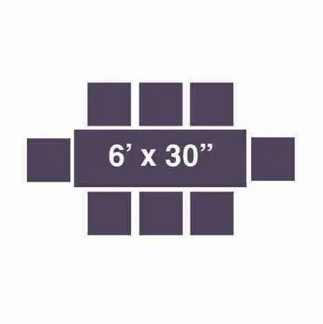 Banquet Table | Plastic | Rectangle | 6′ x 30″ | Grey | Rental Banquet Table | Plastic | Rectangle | 6′ x 30″ | Grey | Rental