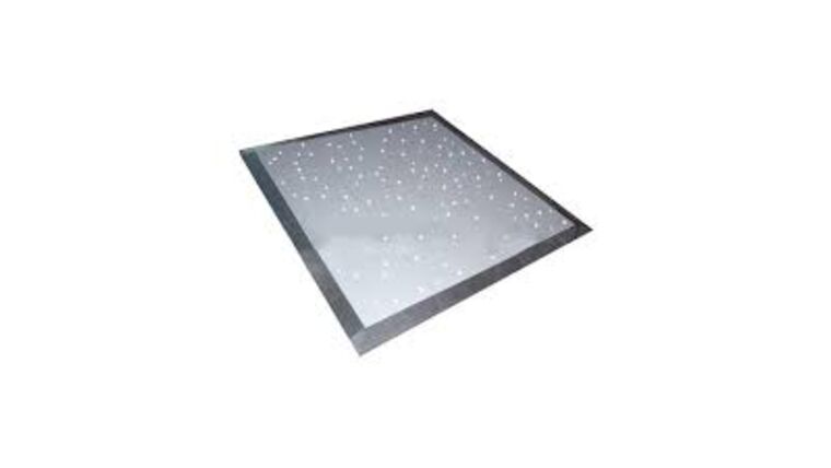 4’x4′ LED Star Vinyl Dance Floor Piece – Gloss White | Rental