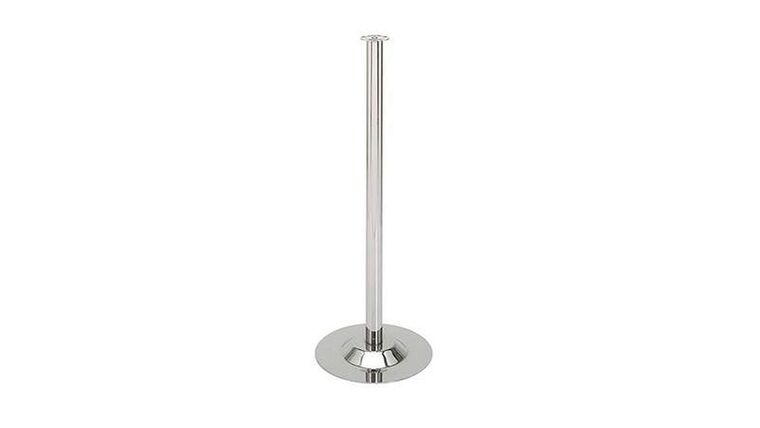 38″ Chrome Finish Metal Stanchion Post & Base Only | Rental 38″ Chrome Finish Metal Stanchion Post & Base Only | Rental