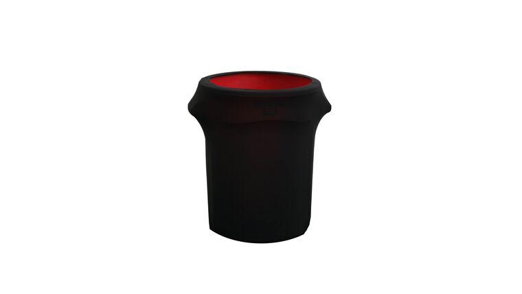 24-40 Gallons Black Stretch Spandex Round Trash Bin Container Cover | Rental