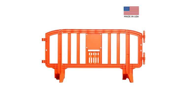 6.5 Ft. Orange Movit Interlocking Plastic Crowd Barricade | Rental