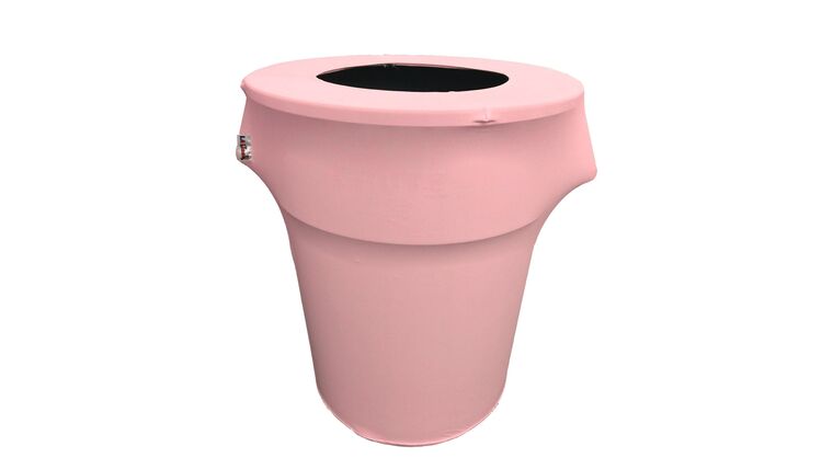 Spandex Trash Can Cover for 44 Gallon – Light Pink | Rental Spandex Trash Can Cover for 44 Gallon – Light Pink | Rental