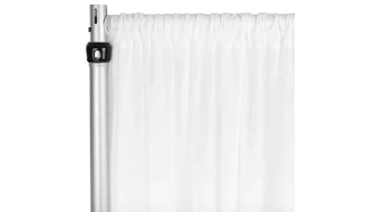Chiffon Curtain Drape 10ft H x 58" W Panel - White | Rental