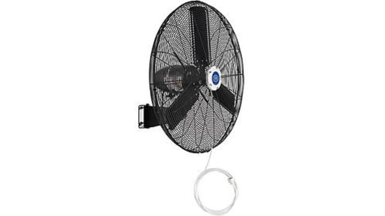 Misting Package – Low Pressure 24″ Commercial Hanging Oscillating Fan w/15″ Stainless Steel 8 Nozzle Misting Ring Kit | Rental