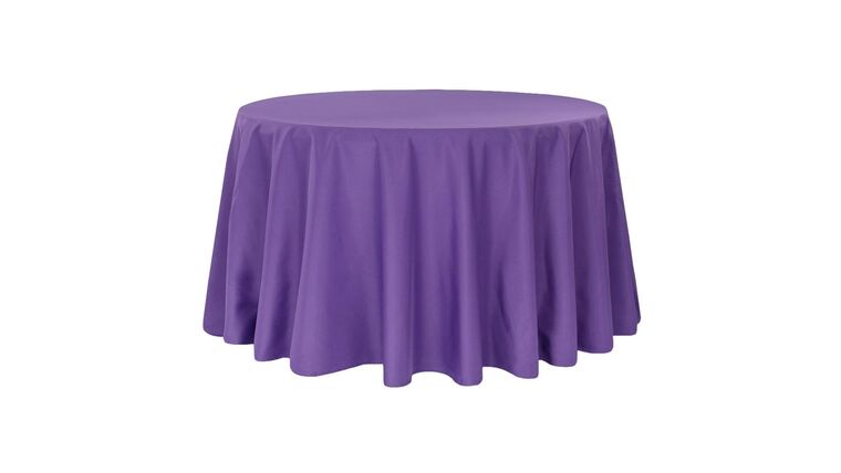 Polyester 132″ Round Tablecloth – Purple | Rental