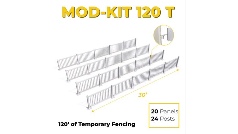 120ft Long | Mod-Traditional Temporary Fence Starter Kit | Rental 120ft Long | Mod-Traditional Temporary Fence Starter Kit | Rental