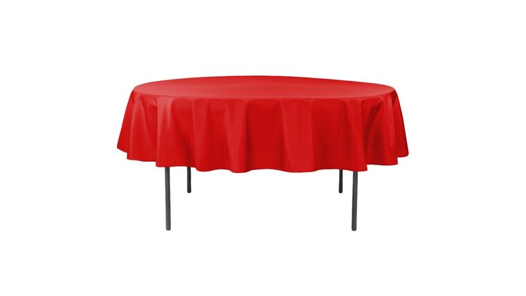 Polyester 90″ Round Tablecloth – Red | Rental Polyester 90″ Round Tablecloth – Red | Rental
