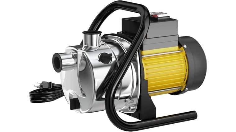 Water Transfer Pump Shallow Well Pump 1.6HP 1800GPH Stainless Steel Pressure Booster Pump for Pool Draining Farm Irrigation Lake Removal Lawn Sprinkler System | Rental