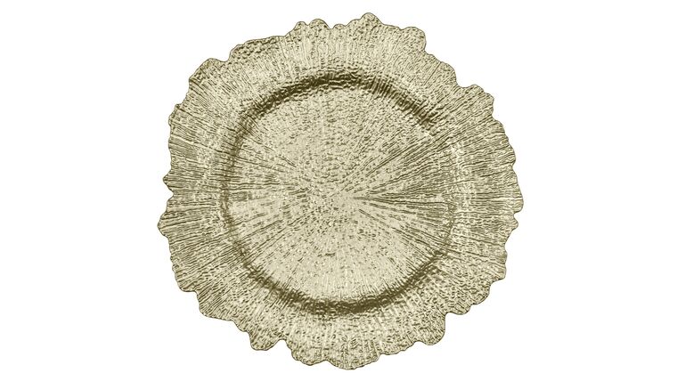Reef Acrylic Charger Plate – Champagne | Rental Reef Acrylic Charger Plate – Champagne | Rental