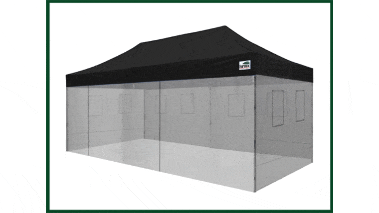 10′ x 20′ Commercial Pop Up Tent – Food Service – Black | Rental
