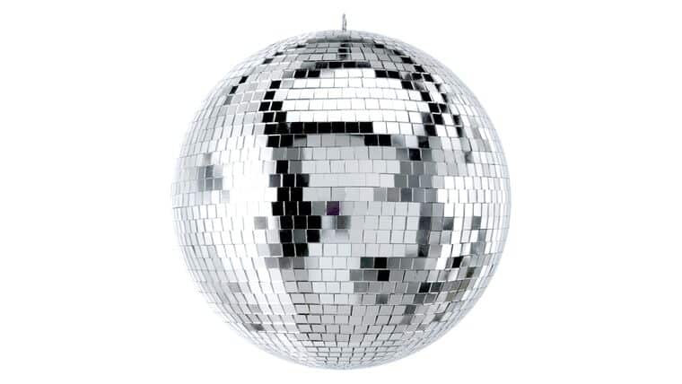 24" Round Disco Mirror Ball - Silver | Rental