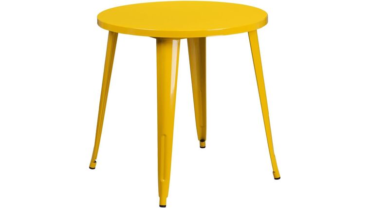 30" Round Metal Side Table - Yellow | Rental