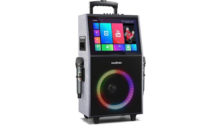 Professional Karaoke Machine with Lyrics Display Screen for Adults, 2 Wireless Microphones, LED Lights, Bluetooth Portable PA Speaker System with Built-in 15″ Tablet and WiFi, Allegro X8 1.0 | Rental Professional Karaoke Machine with Lyrics Display Screen for Adults, 2 Wireless Microphones, LED Lights, Bluetooth Portable PA Speaker System with Built-in 15″ Tablet and WiFi, Allegro X8 1.0 | Rental