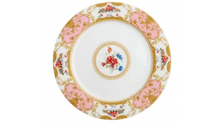 Marie Antoinette Pink B&B Plate – 6″ | Rental