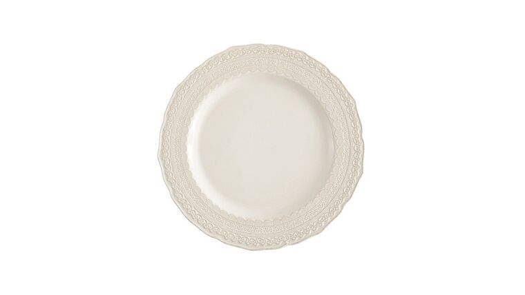 Cream Sienna Lace Dinner Plate | Rental Cream Sienna Lace Dinner Plate | Rental
