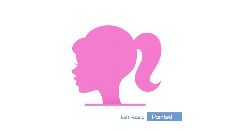 Barbie Silhouette Sign Face Prop – Left Facing – 5′ x 4′ | Rental Barbie Silhouette Sign Face Prop – Left Facing – 5′ x 4′ | Rental