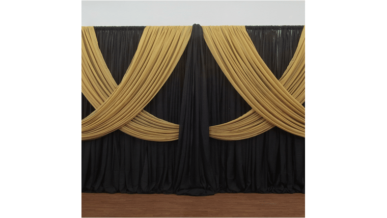 Drapery – Package – Criss-Cross Curtain 2 Panel Backdrop – 7-12′ | Rental