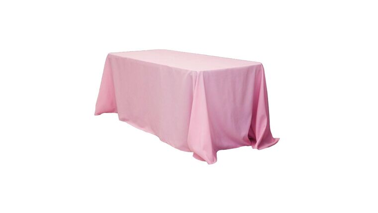 Polyester | Pink | 90″ x 132″ Tablecloth | Rental