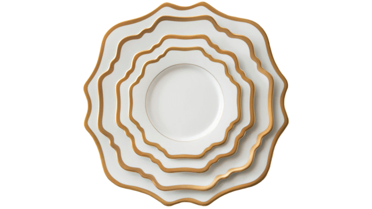 Charger Plate | Casablanca Rose Gold & White | Rental Charger Plate | Casablanca Rose Gold & White | Rental