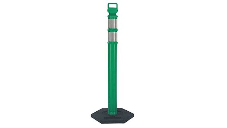 45″ Green Delineator Post w/o Base With Reflective Lines | Rental