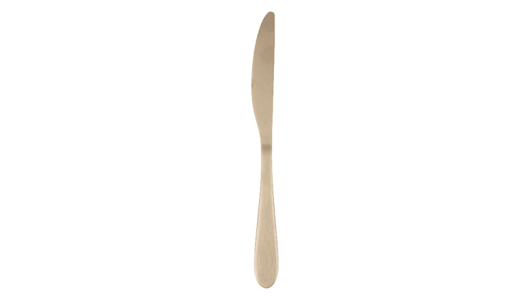 Byram Champagne Satin Dinner Knife | Rental Byram Champagne Satin Dinner Knife | Rental