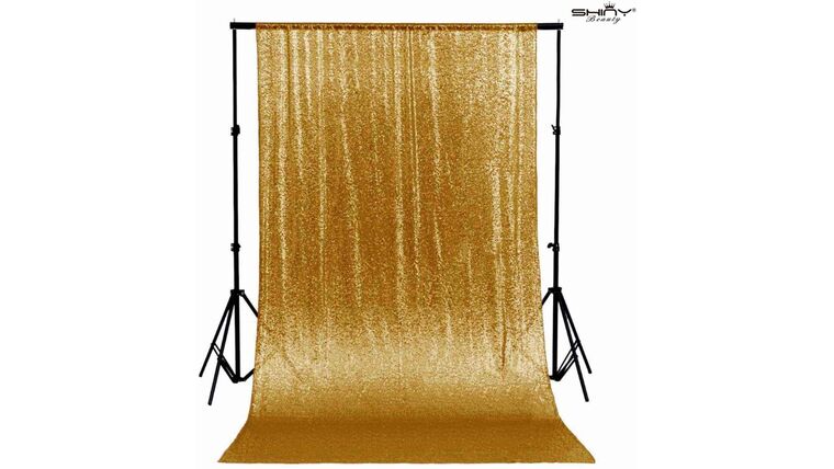 Drapery – Glitter Backdrop Gold 8′ x 8′ | Rental