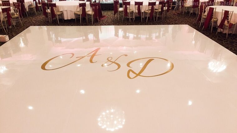 3’x3′ Matte Vinyl Plot Dance Floor Piece – Mono Gram Sticker | Rental 3’x3′ Matte Vinyl Plot Dance Floor Piece – Mono Gram Sticker | Rental