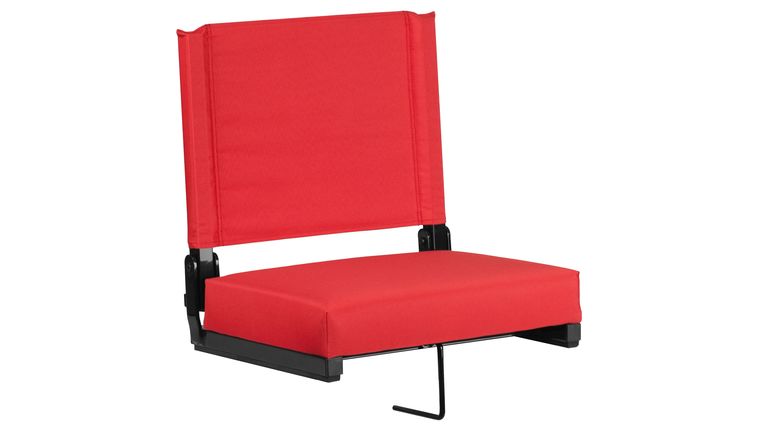 Bleacher Seat – Red Grandstand Comfort Seats by Flash with Ultra-Padded Seat | Rental