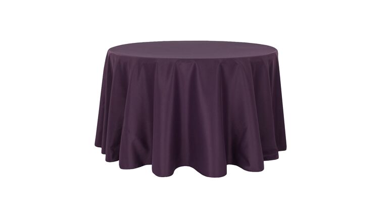 Polyester 108″ Round Tablecloth – Eggplant/Plum | Rental