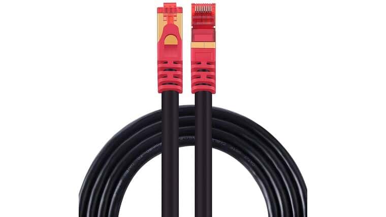 Outdoor Cat 7 Ethernet Cable 60 ft, ShineKee 26AWG Heavy-Duty Cat7 Networking Cord Patch Cable RJ45 10 Gigabit 600MHz LAN Wire Cable STP Waterproof Direct Burial Ethernet Cable | Rental Outdoor Cat 7 Ethernet Cable 60 ft, ShineKee 26AWG Heavy-Duty Cat7 Networking Cord Patch Cable RJ45 10 Gigabit 600MHz LAN Wire Cable STP Waterproof Direct Burial Ethernet Cable | Rental