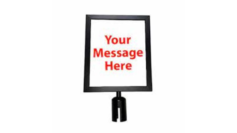 10″ x 13″ Brass Retractable Metal Stanchion Vertical Sign Holder – Black | Rental 10″ x 13″ Brass Retractable Metal Stanchion Vertical Sign Holder – Black | Rental