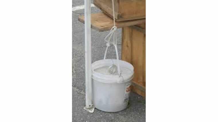 Concrete – 100lb Tent Ballast Bucket Block | Rental