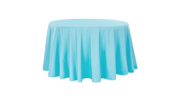 Polyester 108″ Round Tablecloth – Aqua Blue | Rental
