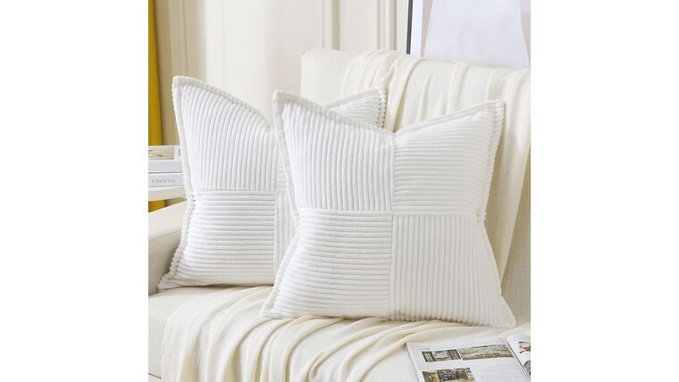 Pure White Throw Pillow Covers 20x20 | Rental