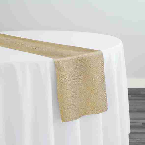 Imitation Burlap Table Runner in Natural | Rental