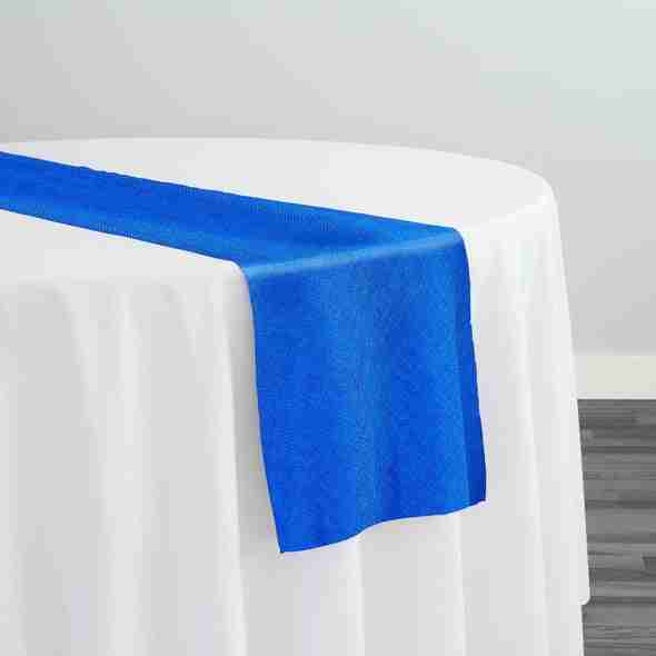 Imitation Burlap Table Runner in Royal | Rental Imitation Burlap Table Runner in Royal | Rental