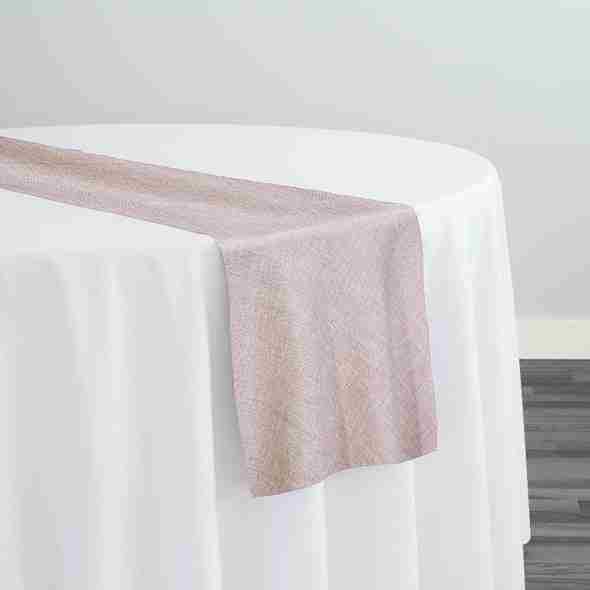 Imitation Burlap Table Runner in Sand | Rental Imitation Burlap Table Runner in Sand | Rental