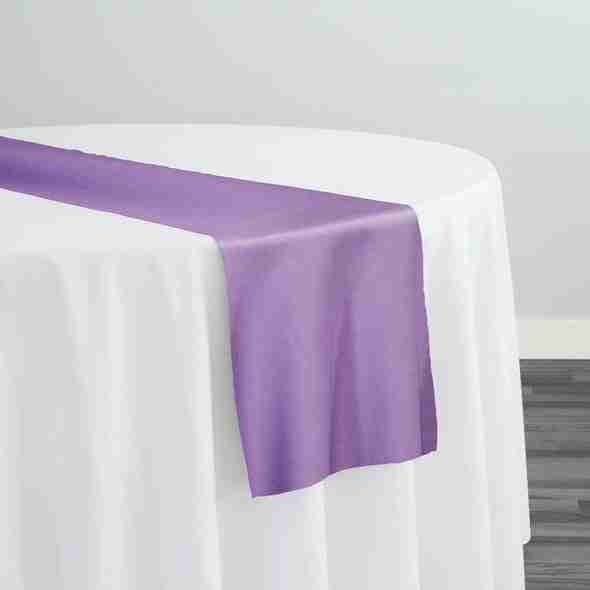 Lamour (Dull) Satin Table Runner in Lilac 1170 | Rental Lamour (Dull) Satin Table Runner in Lilac 1170 | Rental