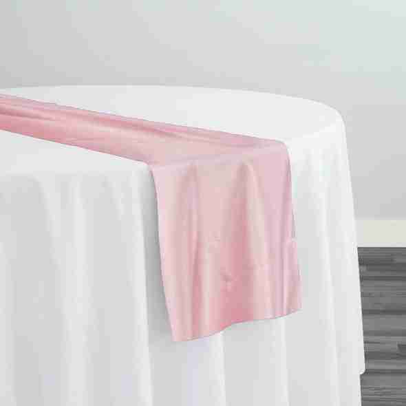 Lamour (Dull) Satin Table Runner in Pink 1155 | Rental Lamour (Dull) Satin Table Runner in Pink 1155 | Rental