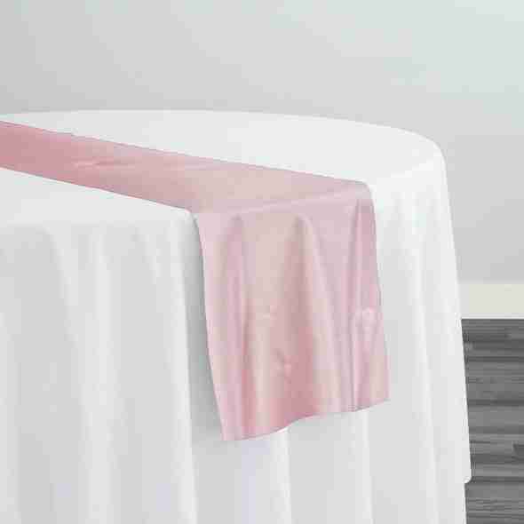 Lamour (Dull) Satin Table Runner in Pink 1157 | Rental Lamour (Dull) Satin Table Runner in Pink 1157 | Rental