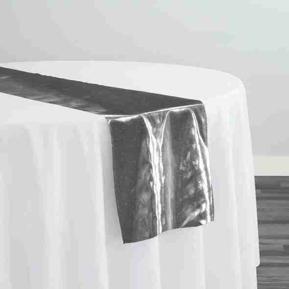 Tissue Lame Table Runner in Silver | Rental Tissue Lame Table Runner in Silver | Rental