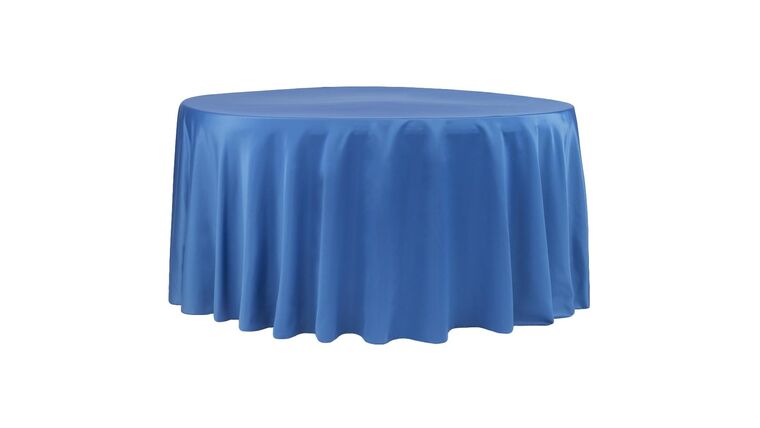 Lamour Satin 132″ Round Tablecloth – Royal Blue | Rental Lamour Satin 132″ Round Tablecloth – Royal Blue | Rental