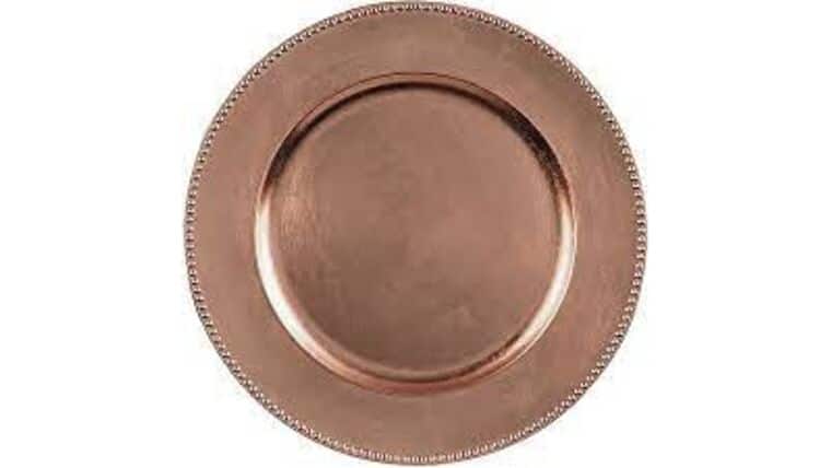 Beaded Charger Plate – Rose Gold | Rental Beaded Charger Plate – Rose Gold | Rental