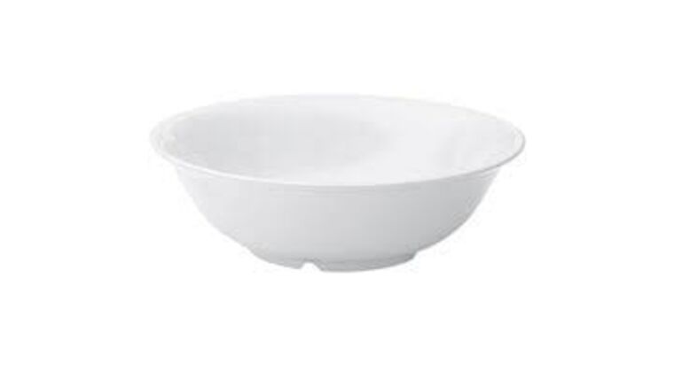 11" Rimless Round White Melamine Bowl | Rental