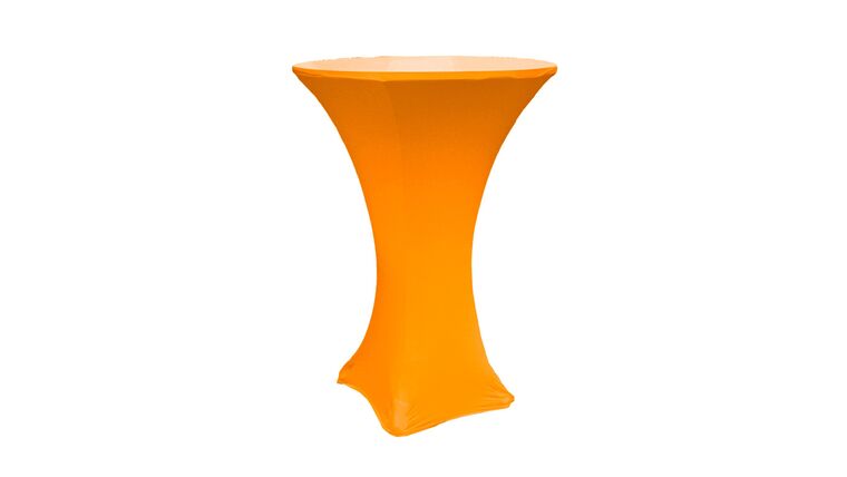 Spandex | Orange | 30″ Round Cocktail Table Cover Rental | Rental Spandex | Orange | 30″ Round Cocktail Table Cover Rental | Rental
