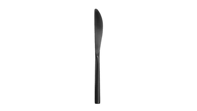 Arezzo Brushed Black Dessert Knife | Rental