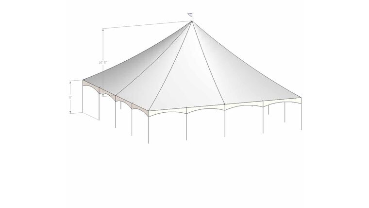 High Peak Tent - 40' x 40' -White | Rental