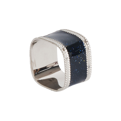 NR217 Sparkling Square Design Napkin Ring | Rental